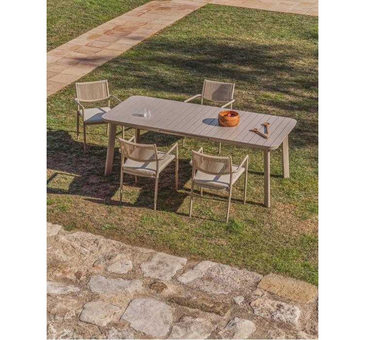 Розсувний вуличний стіл Izola Taupe 185 (235) x 100cm11